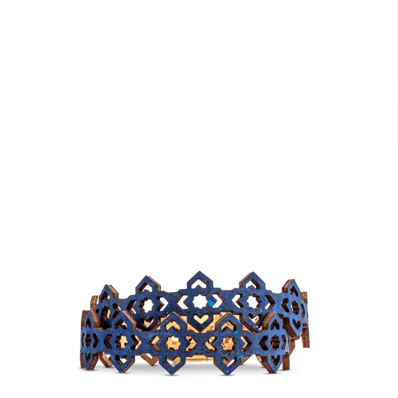 luisa-paix-o-bijoux-du-portugal-bracelet-li-ge-double-bleu-marine image 1