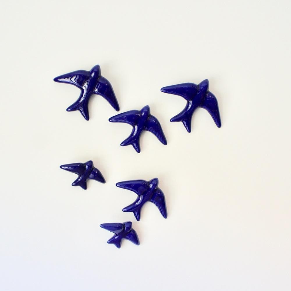 luisa-paix-o-hirondelle-c-ramique-bleu-cobalt-11-cm-murale image 4