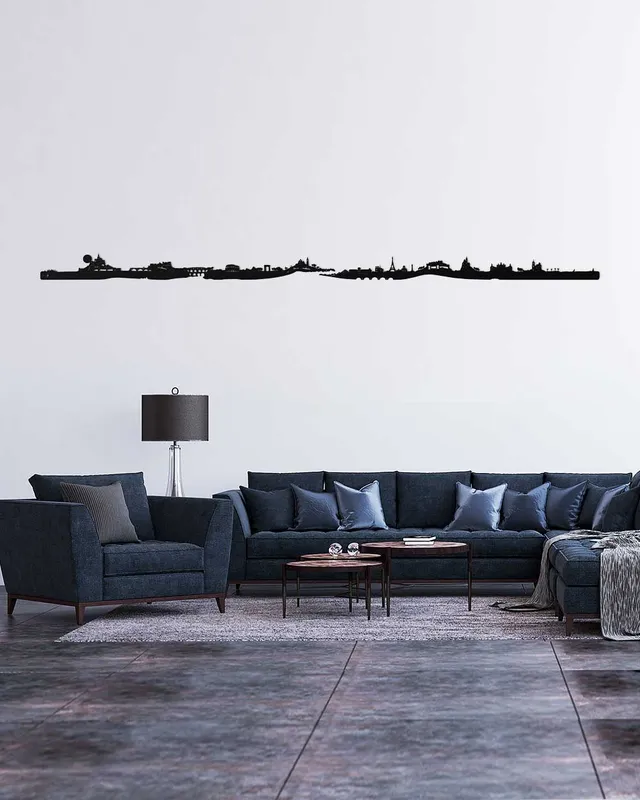 je-suis-art-skylines-france-xxl-d-coration-murale-m-tal-260-cm image 1