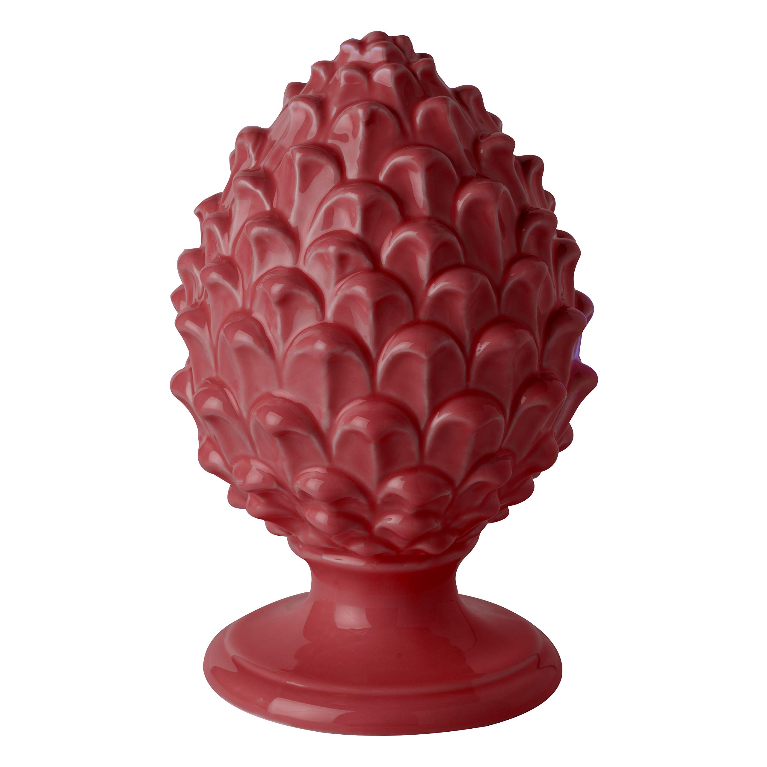 baroni-home-decorazioni-pomme-de-pin-porcelaine-18-cm-peinte-main image 1
