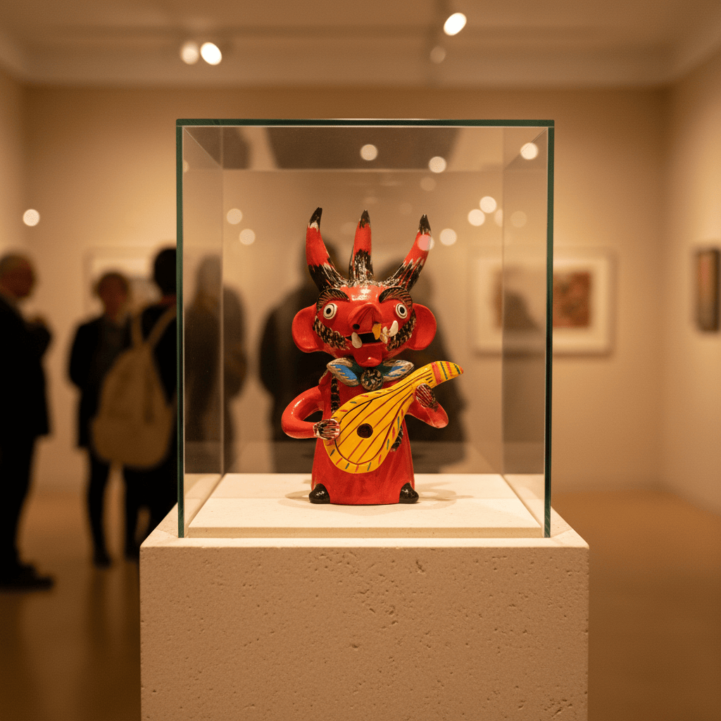 luisa-paix-o-diabo-com-guitarra-30cm-statuette-n-ud-bleu image 2