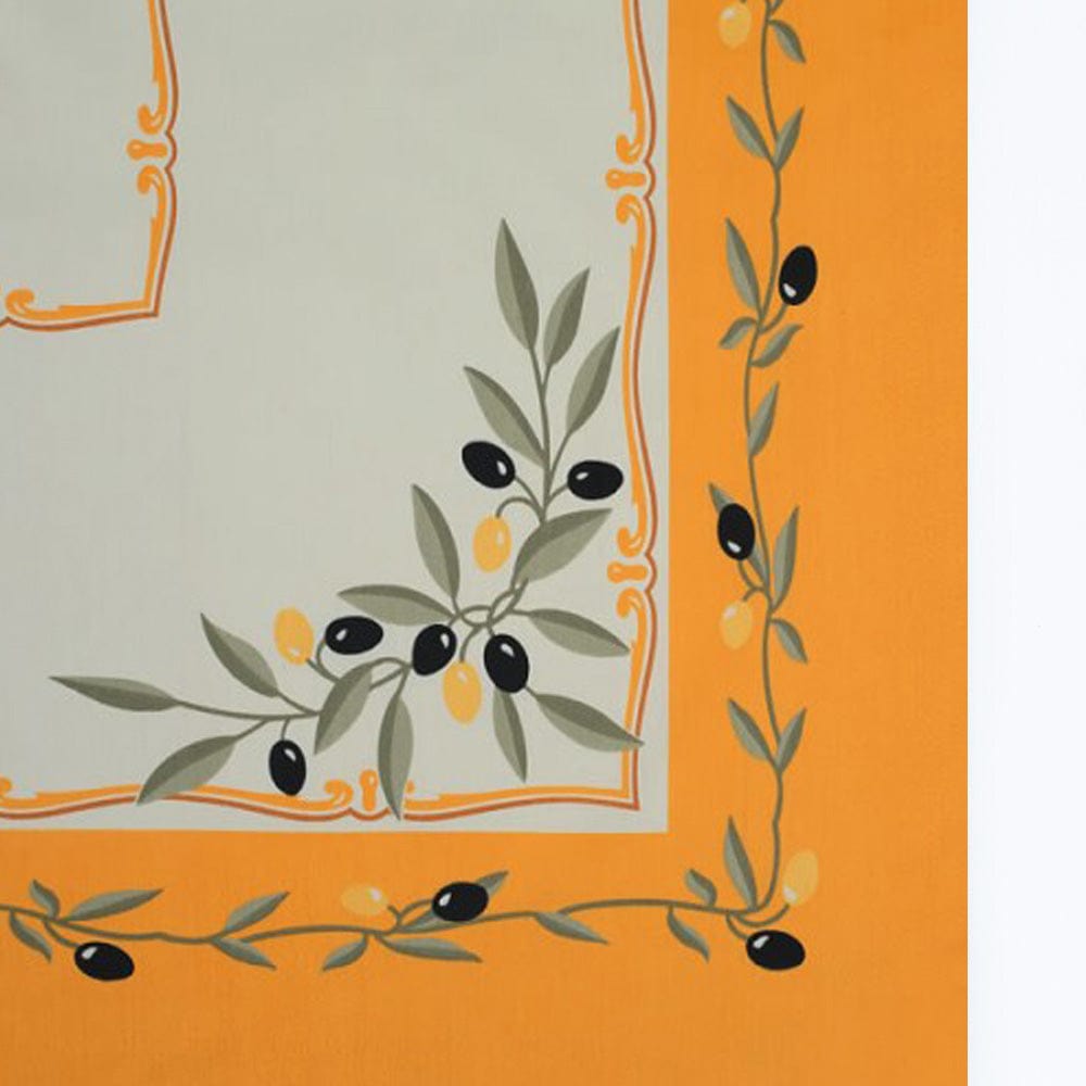 luisa-paix-o-nappe-coton-azeitona-jaune-ronde-150cm image 1