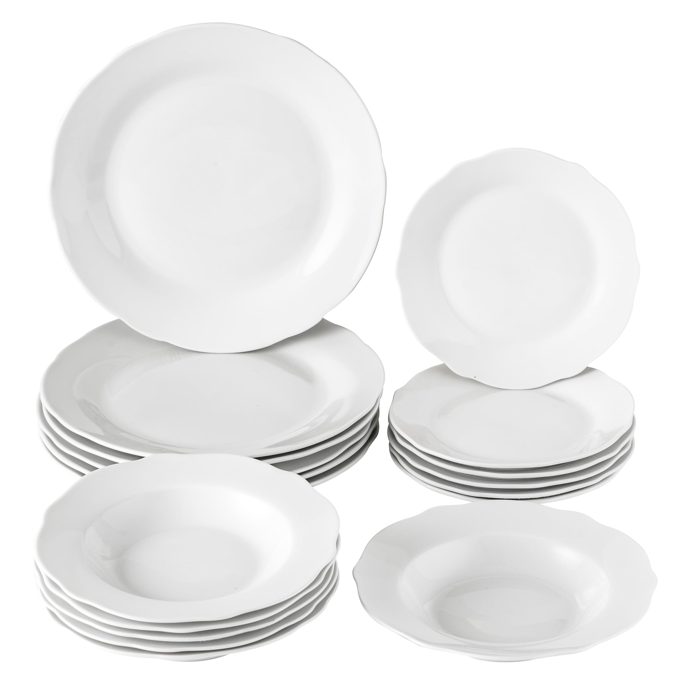 baroni-home-cucina-service-assiettes-porcelaine-lotus-18-pi-ces image 1