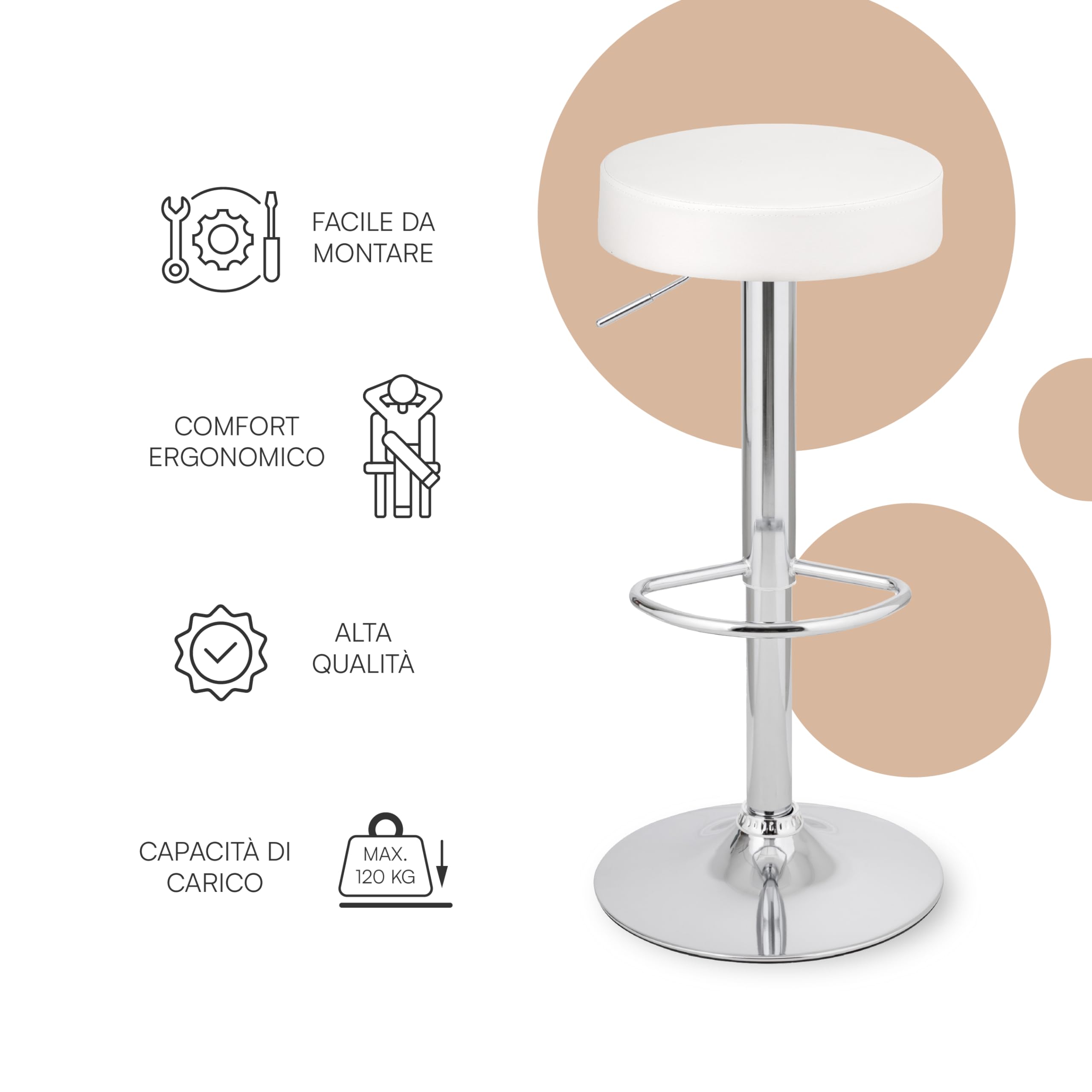 baroni-home-sedie-tabouret-de-bar-blanc-r-glable-59-79-cm image 5