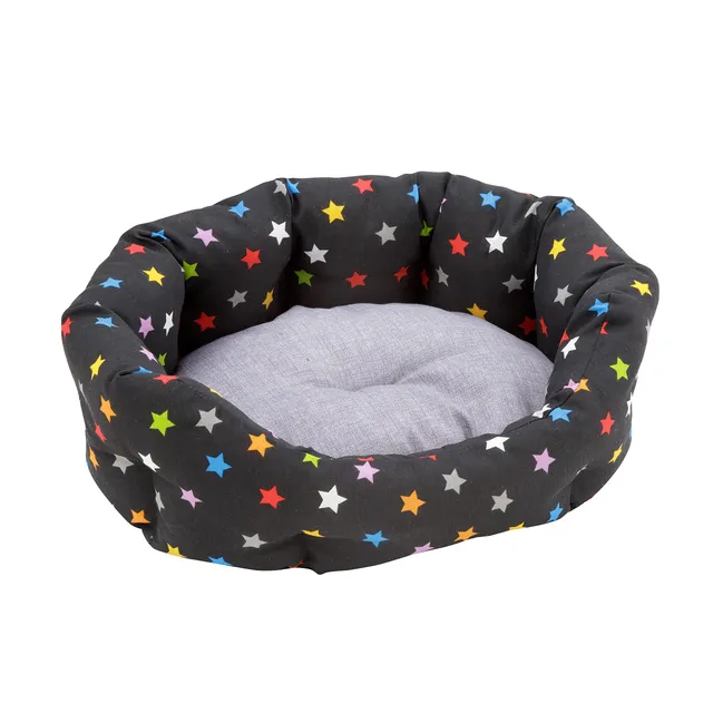 baroni-home-pet-panier-ovale-toiles-color-es-m-45x55cm-coton image 1