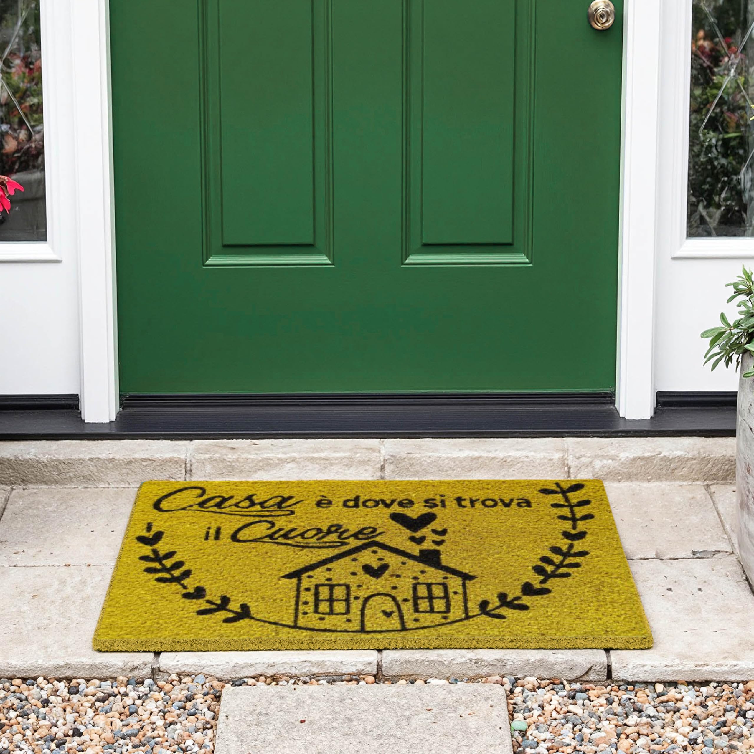 baroni-home-tessile-casa-paillasson-coco-60x38-cm-jaune-maison image 2