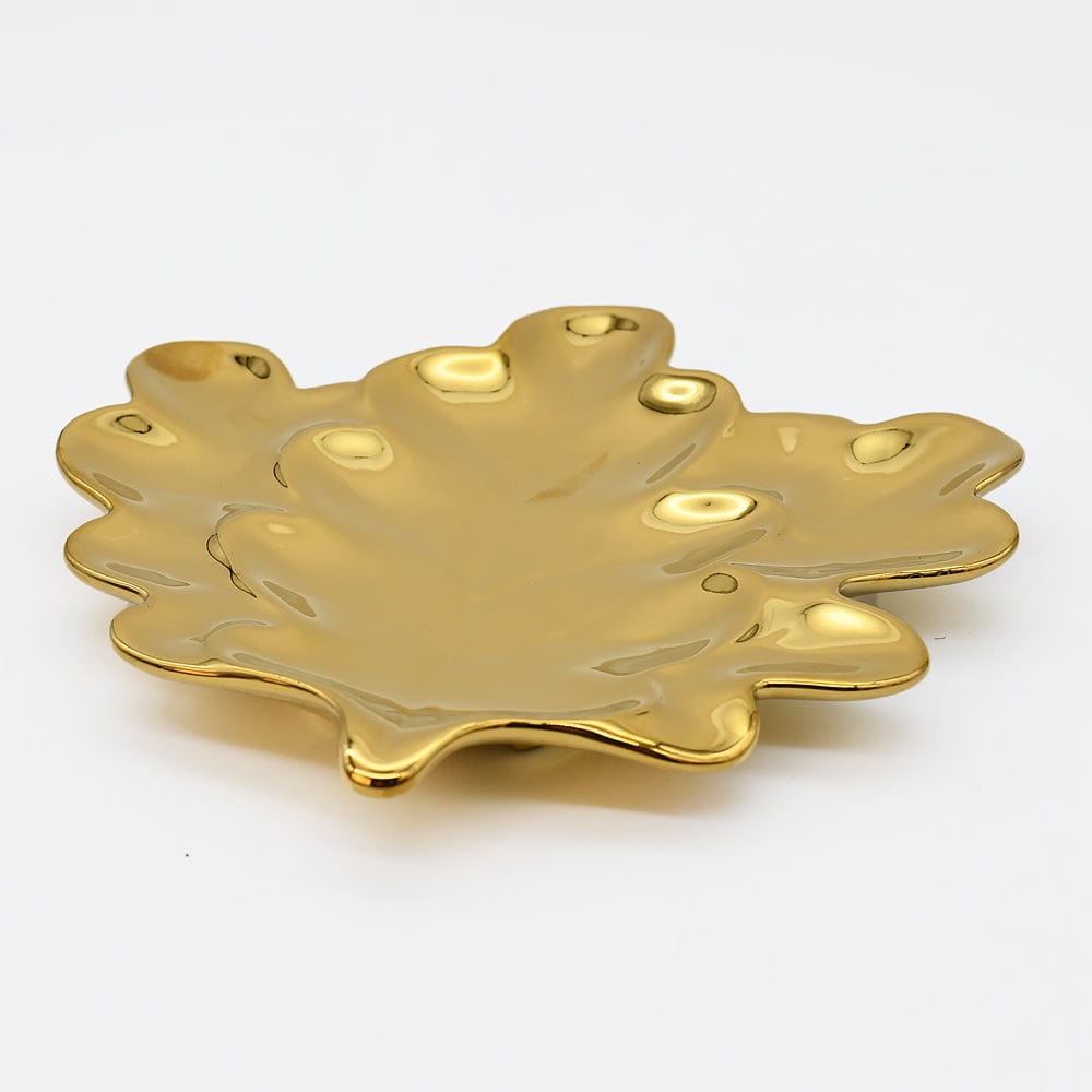 luisa-paix-o-vaisselle-portugaise-feuille-de-ch-ne-assiette-gr-s-dor image 3