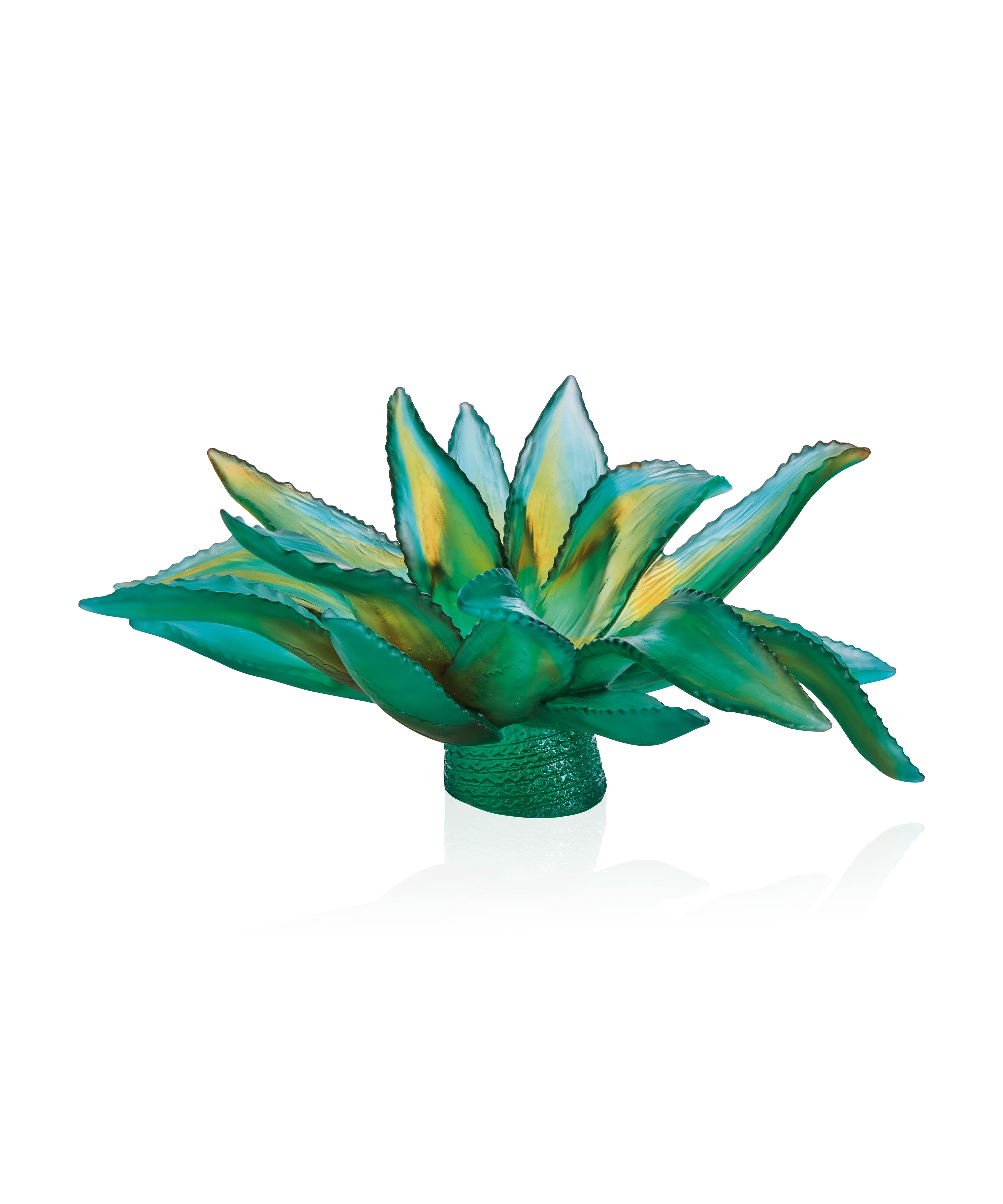 daum-jardin-de-cactus-centre-de-table-vert-cristal-375-ex image 1