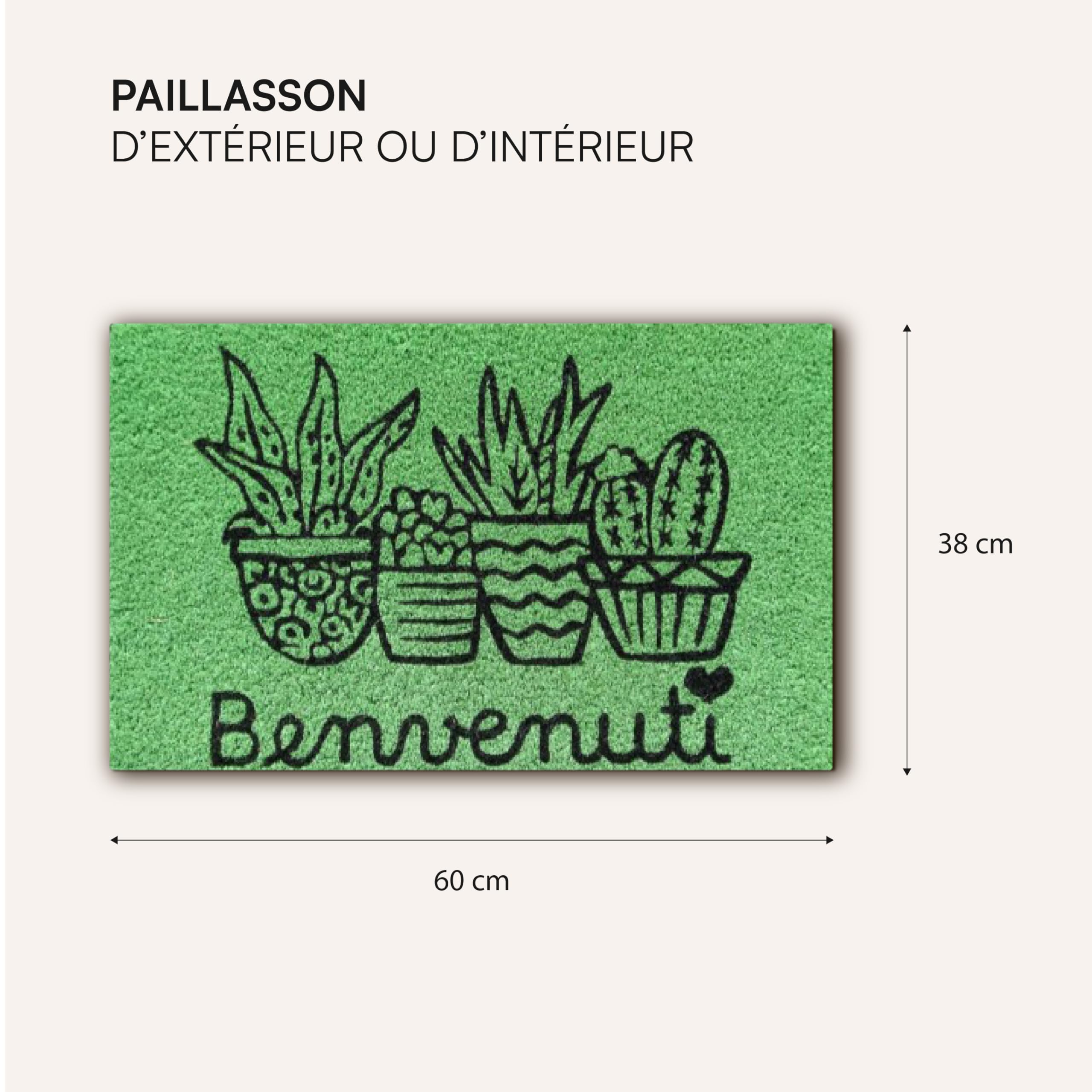 baroni-home-tessile-casa-paillasson-coco-60x38-cm-vert-antiderapant image 3