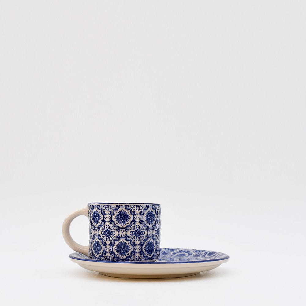 luisa-paix-o-padr-o-tasse-caf-c-ramique-bleu-sous-tasse image 1