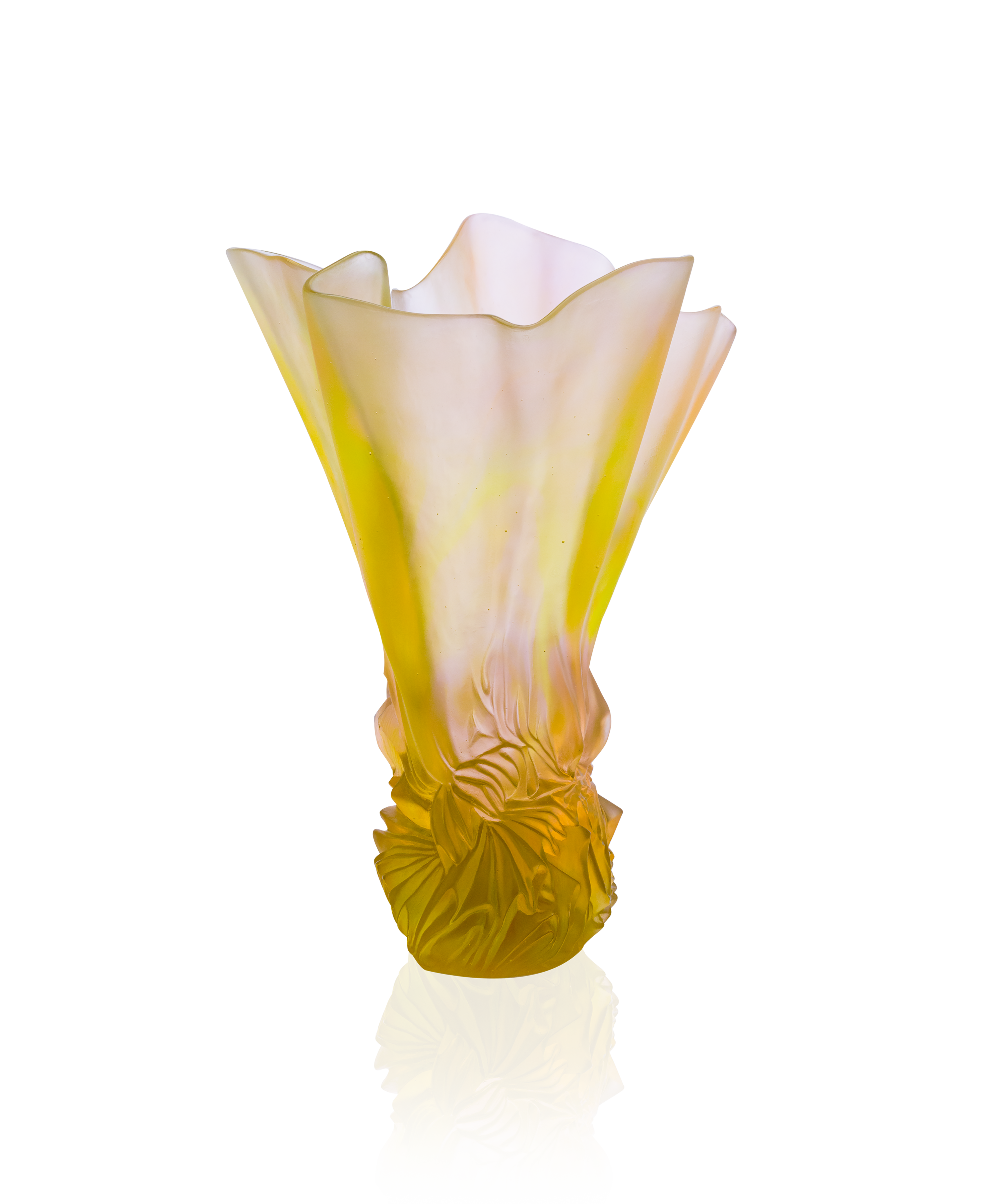 daum-univers-v-g-tal-croisi-re-vase-grand-mod-le-rose-vert image 1