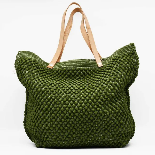 luisa-paix-o-sac-fourre-tout-paule-vert-anses-cuir-50-cm image 1
