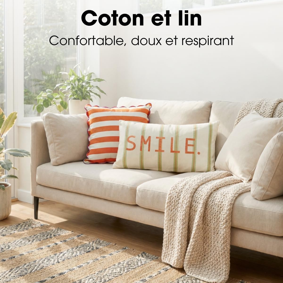 mica-decorations-smile-coussin-d-coratif-55x35-vert image 5