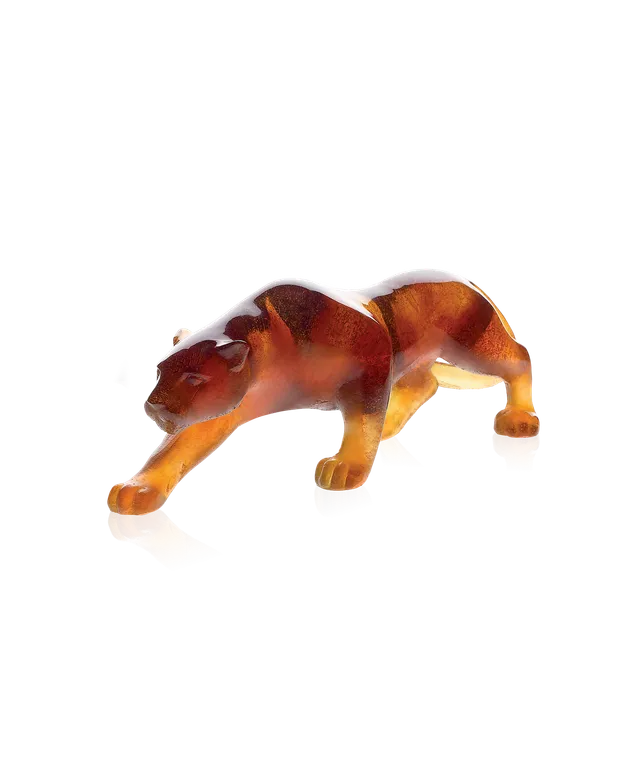 daum-univers-animalier-panth-re-petit-mod-le-sculpture-ambre image 1
