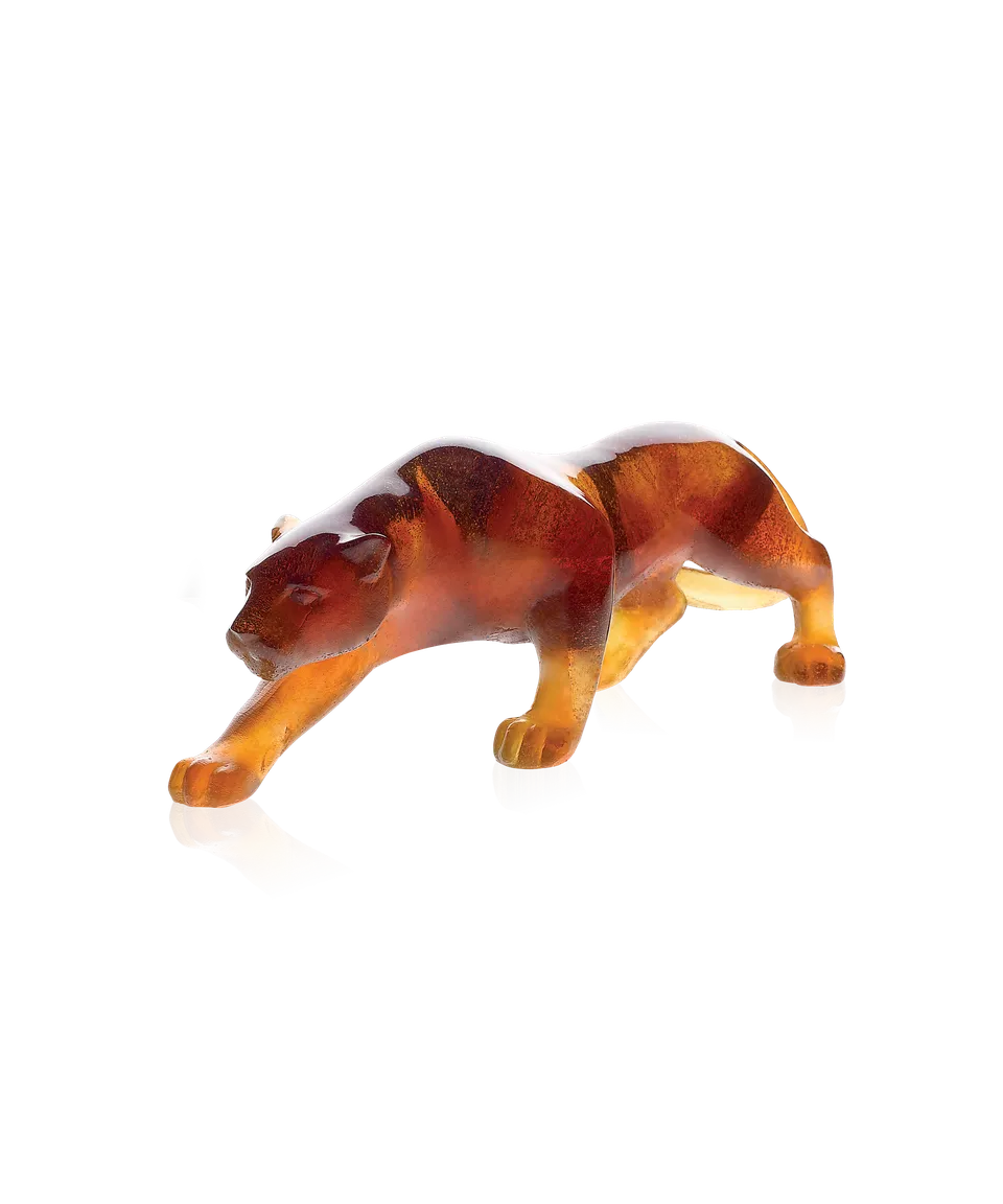 daum-univers-animalier-panth-re-petit-mod-le-sculpture-ambre image 1