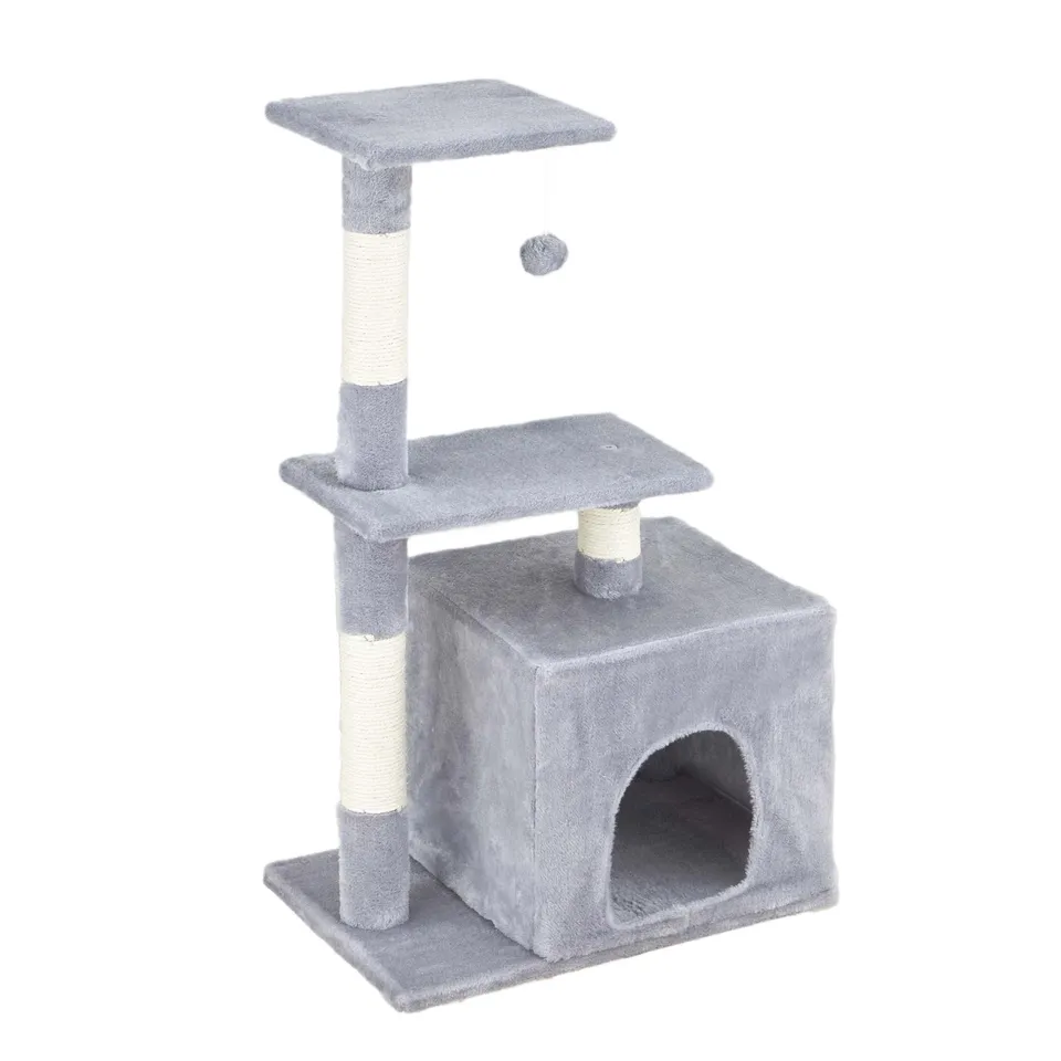 baroni-home-arbre-chat-gris-45x30x78-cm image 1
