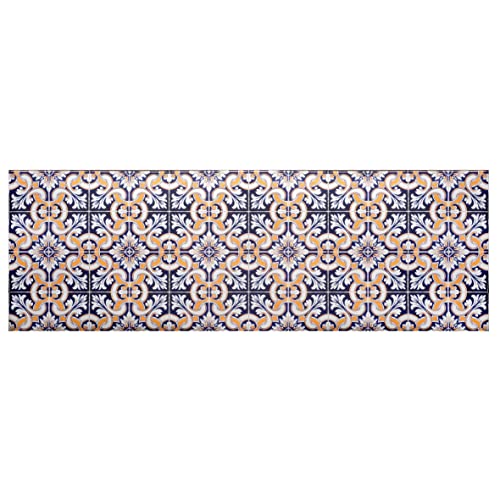 baroni-home-cucina-tapis-cuisine-pvc-bleu-jaune-60x180 image 8