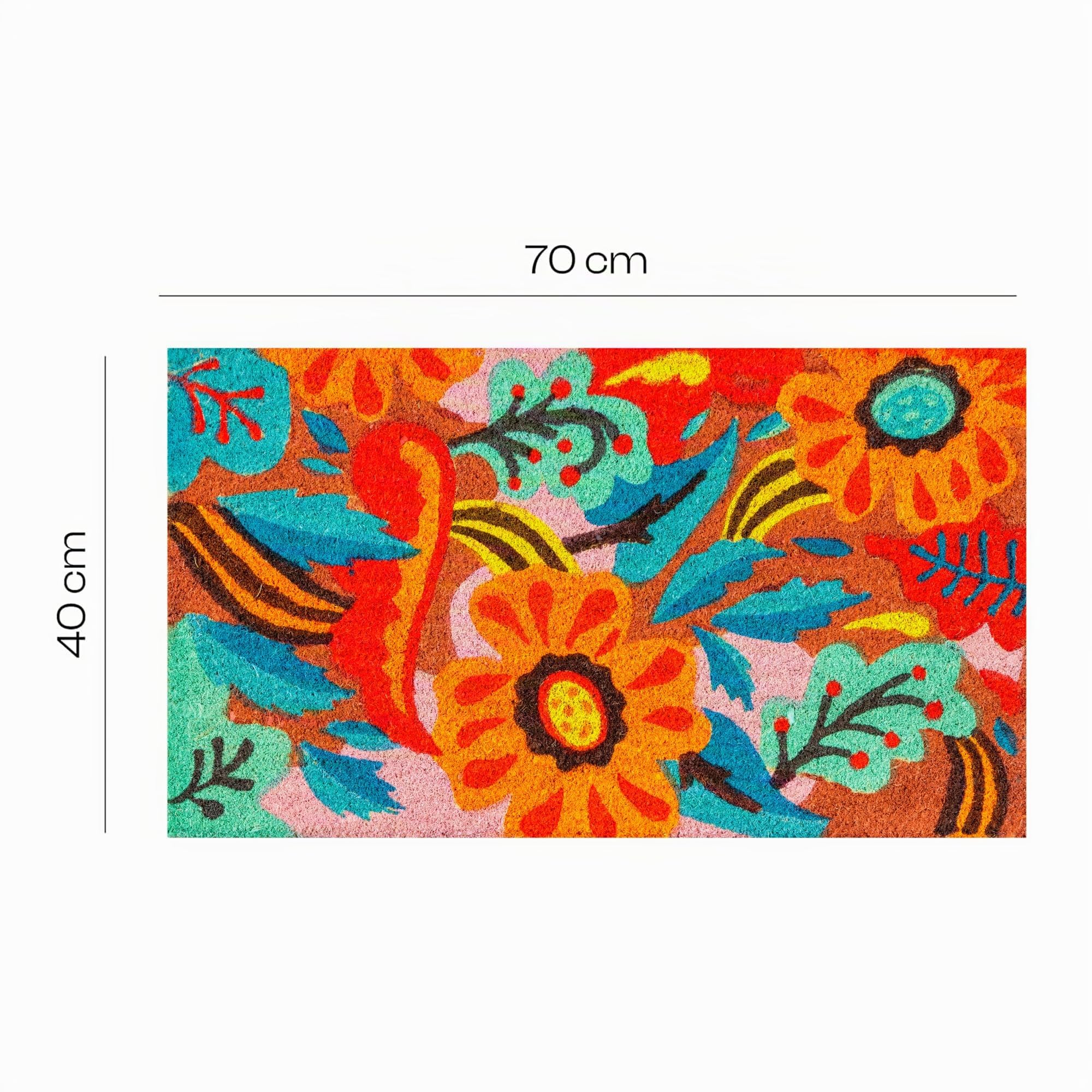 baroni-home-tessile-casa-paillasson-coco-fleurs-fond-rose-70x40-cm image 2