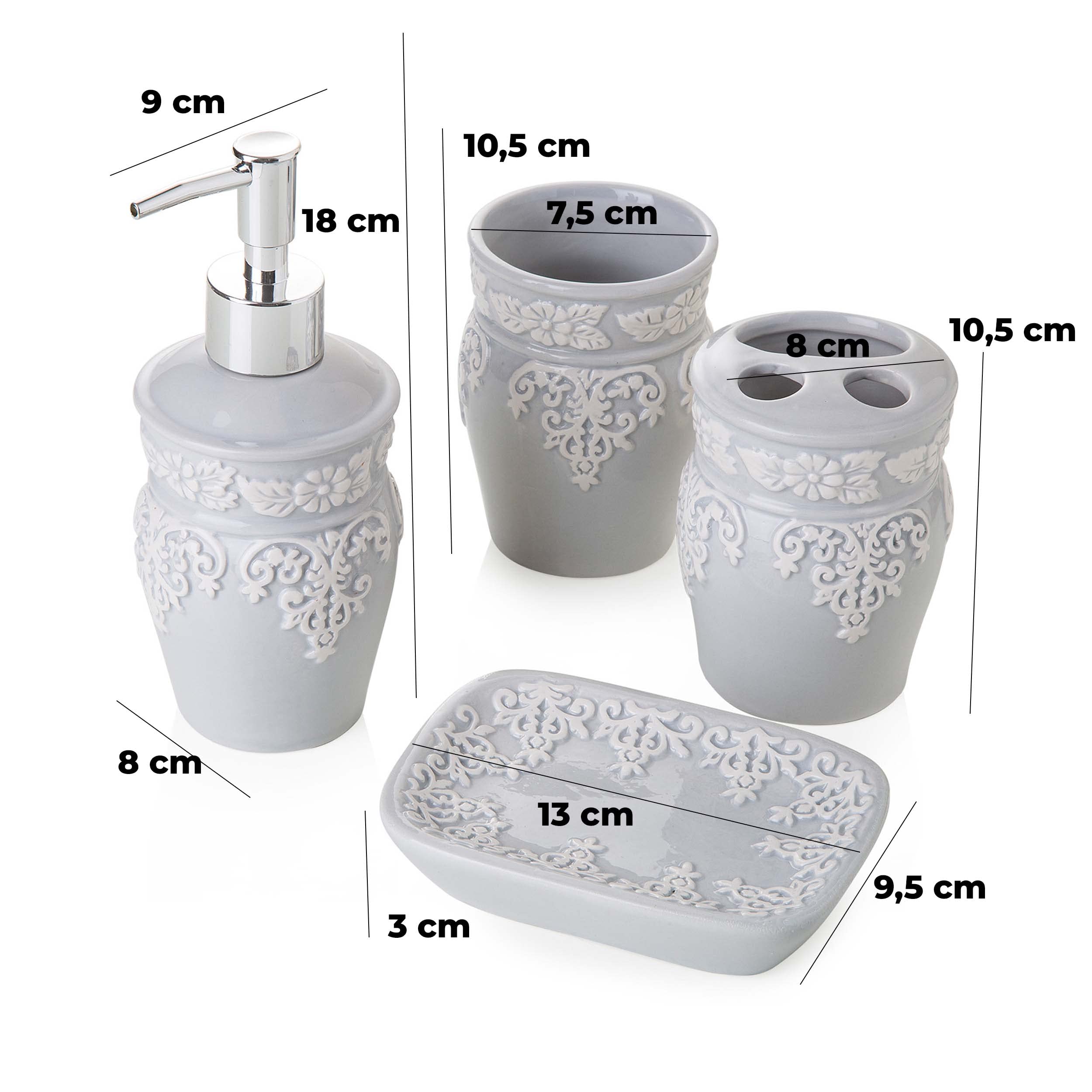 baroni-home-tutto-bagno-set-salle-de-bain-c-ramique-gris-4-pi-ces image 2