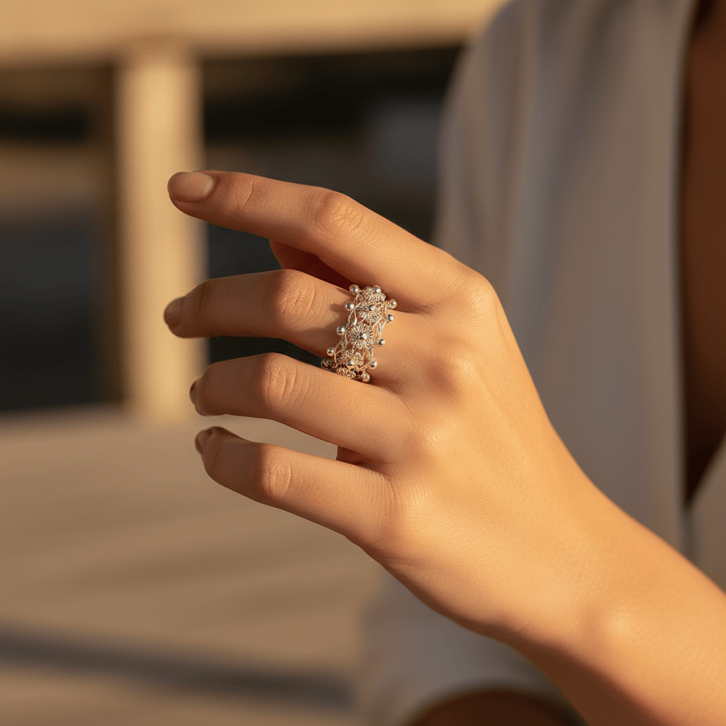 luisa-paix-o-portuguesa-bague-argent-filigrane-taille-54 image 2
