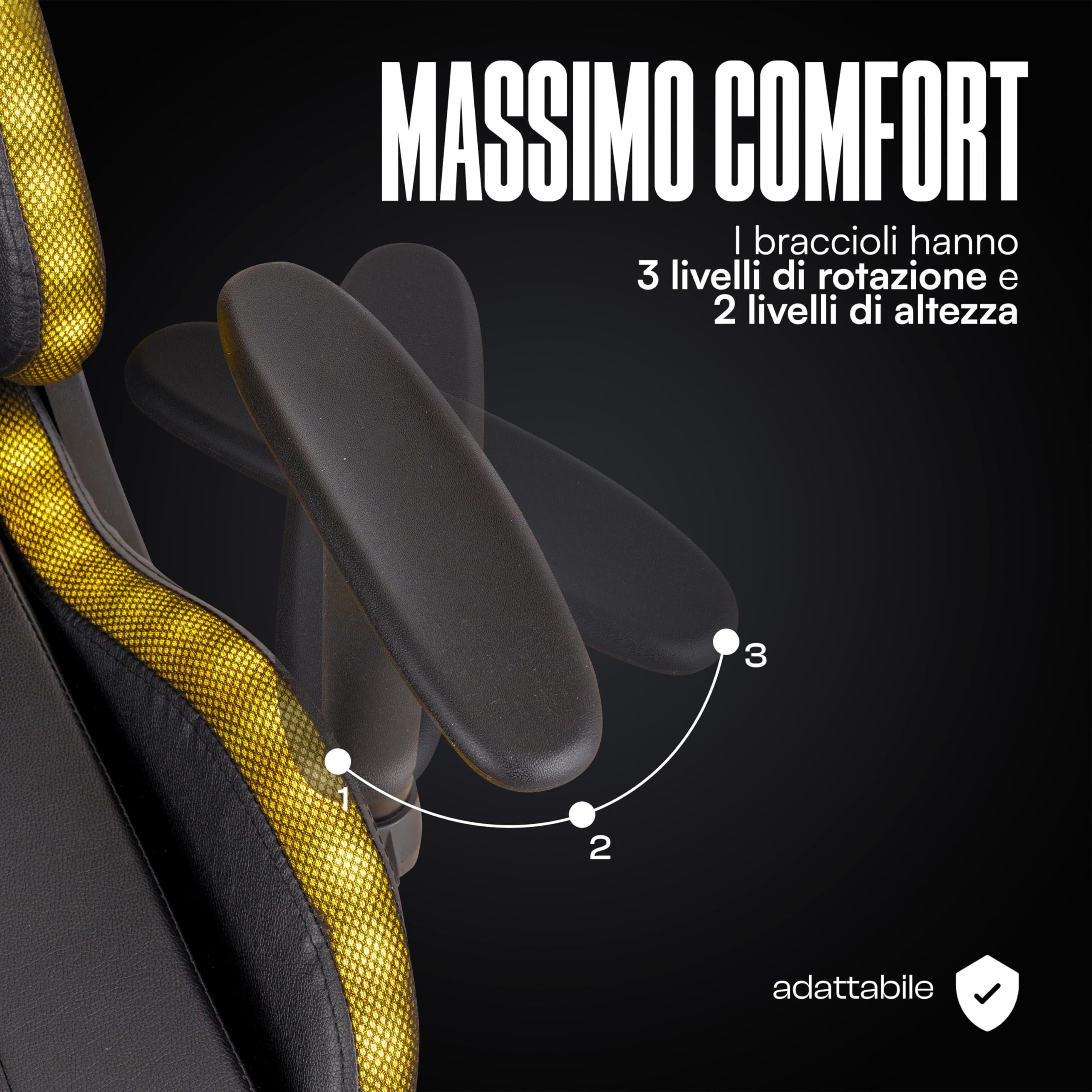 baroni-home-sedie-chaise-gaming-noir-led-dossier-180 image 7