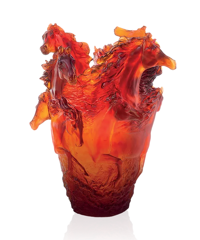 daum-cavalcade-vase-grand-mod-le-ambre-cristal image 1