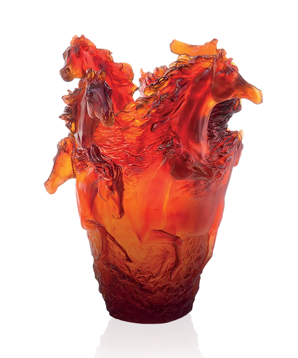 daum-cavalcade-vase-grand-mod-le-ambre-cristal image 1