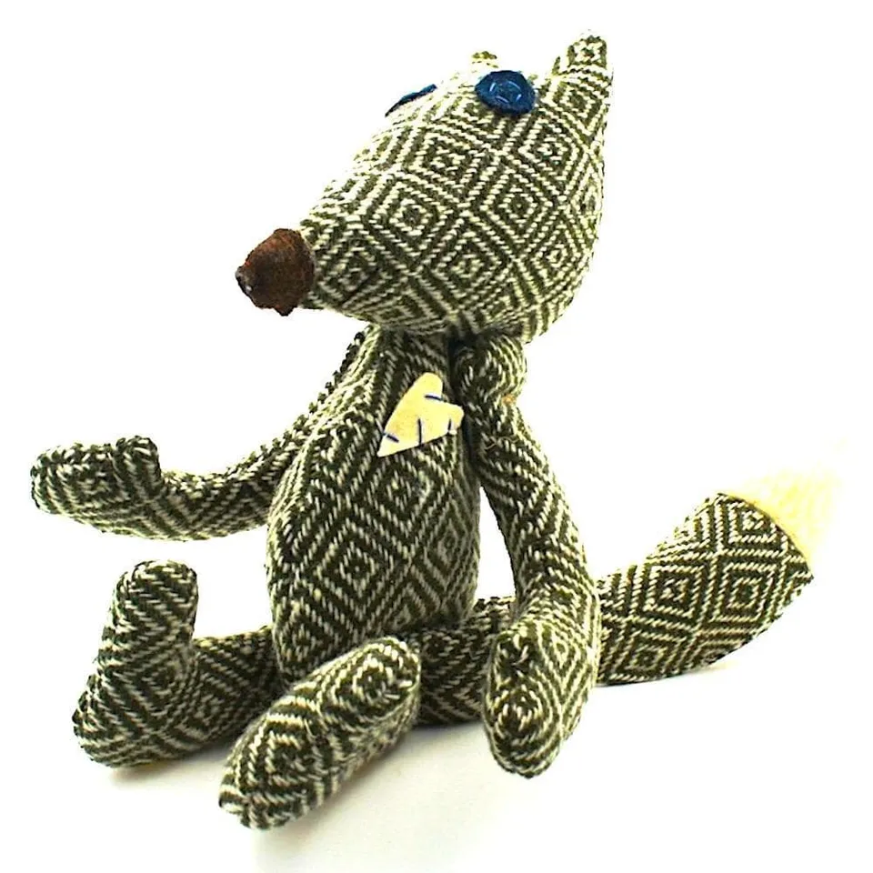luisa-paix-o-peluche-raposa-renard-vert-27cm image 1
