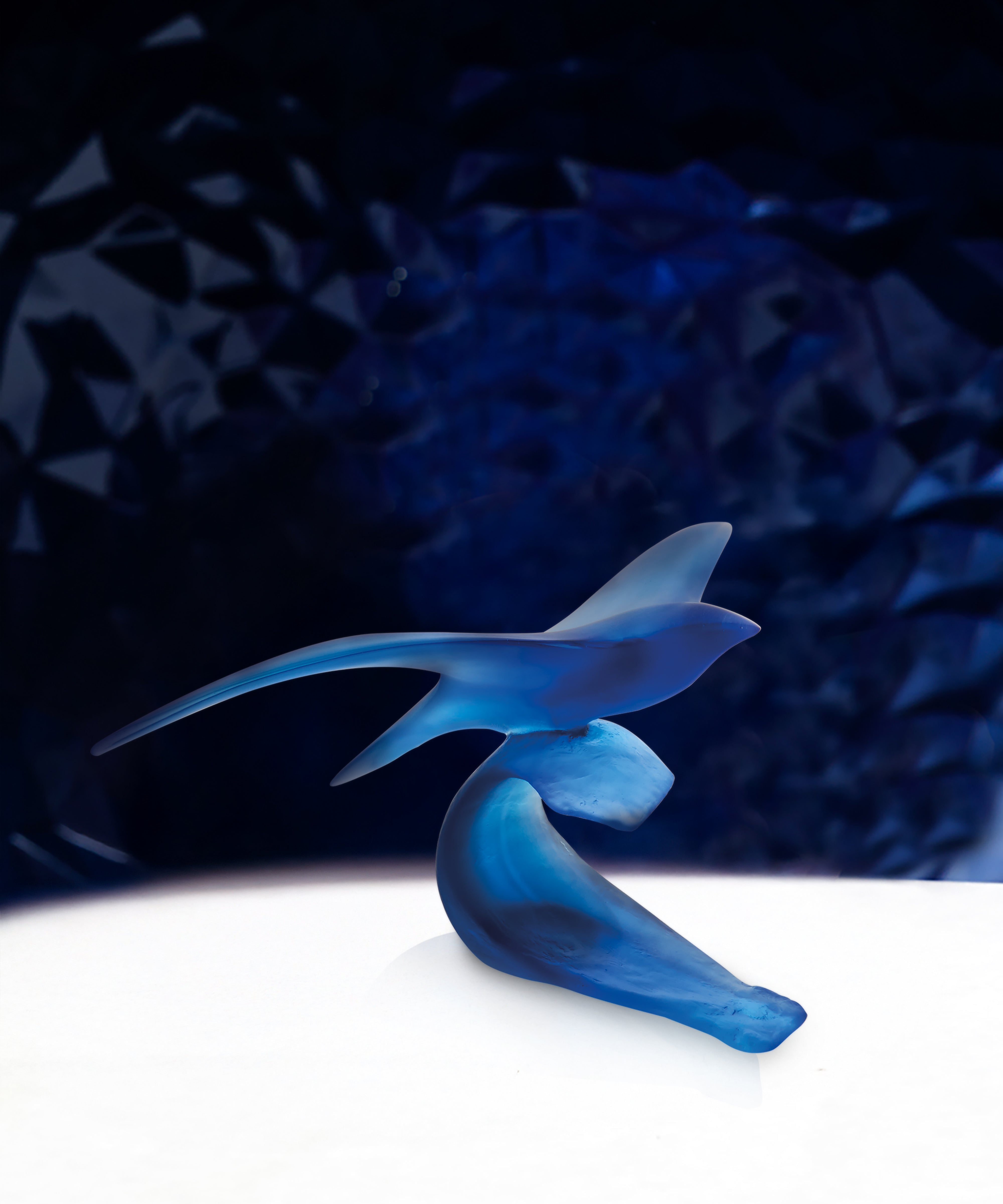daum-oiseau-marin-sculpture-bleue-xavier-carnoy image 2