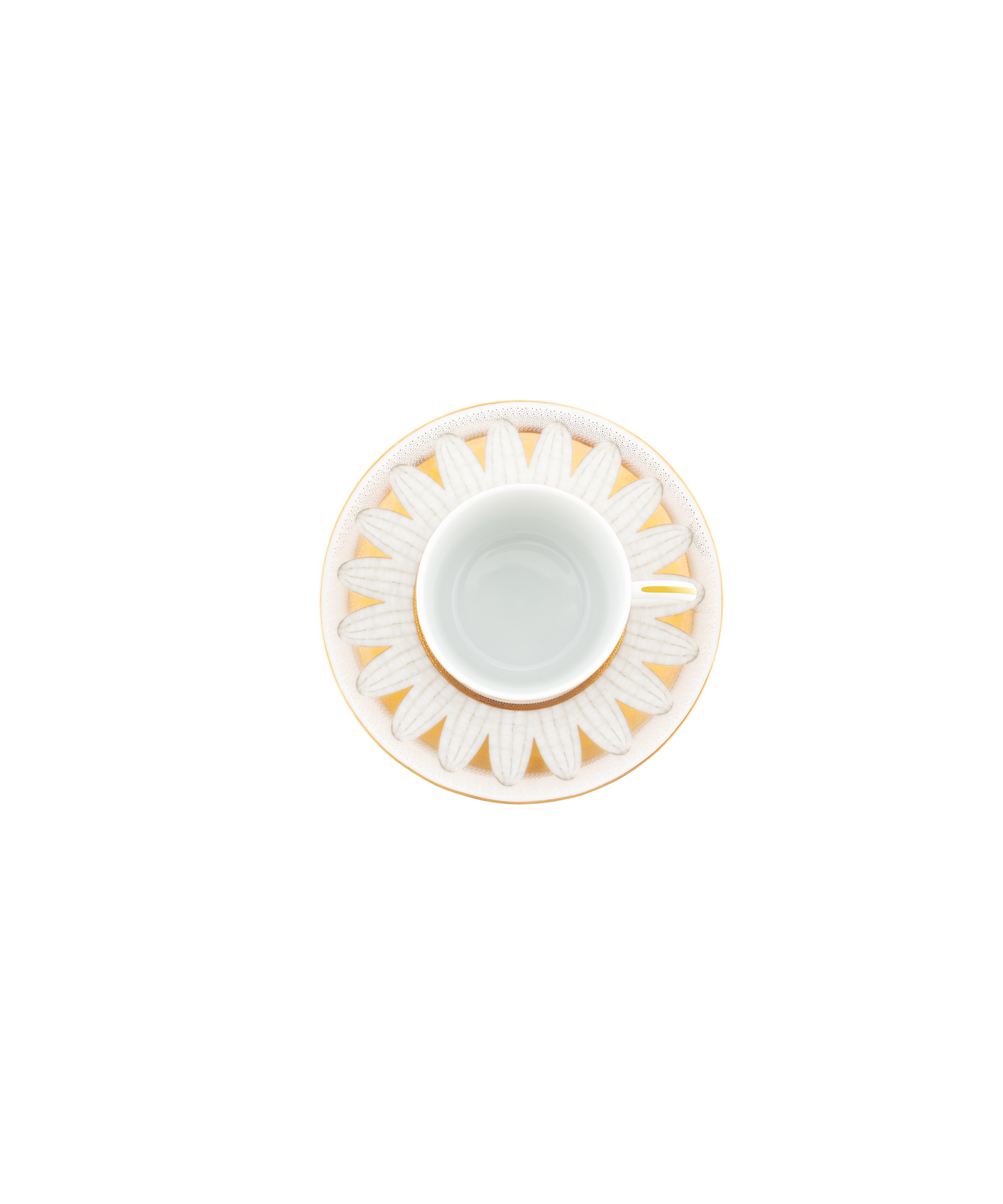daum-or-d-abeille-coffret-2-tasses-caf-porcelaine-avec-soucoupe image 2