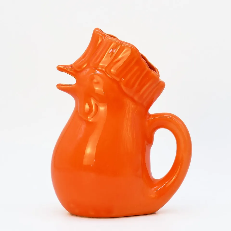 luisa-paix-o-vaisselle-portugaise-carafe-coq-c-ramique-orange-1l image 1