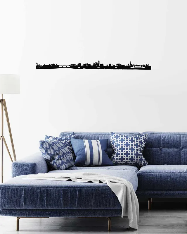 je-suis-art-skylines-monde-skyline-s-ville-silhouette-tableau-m-tal image 1