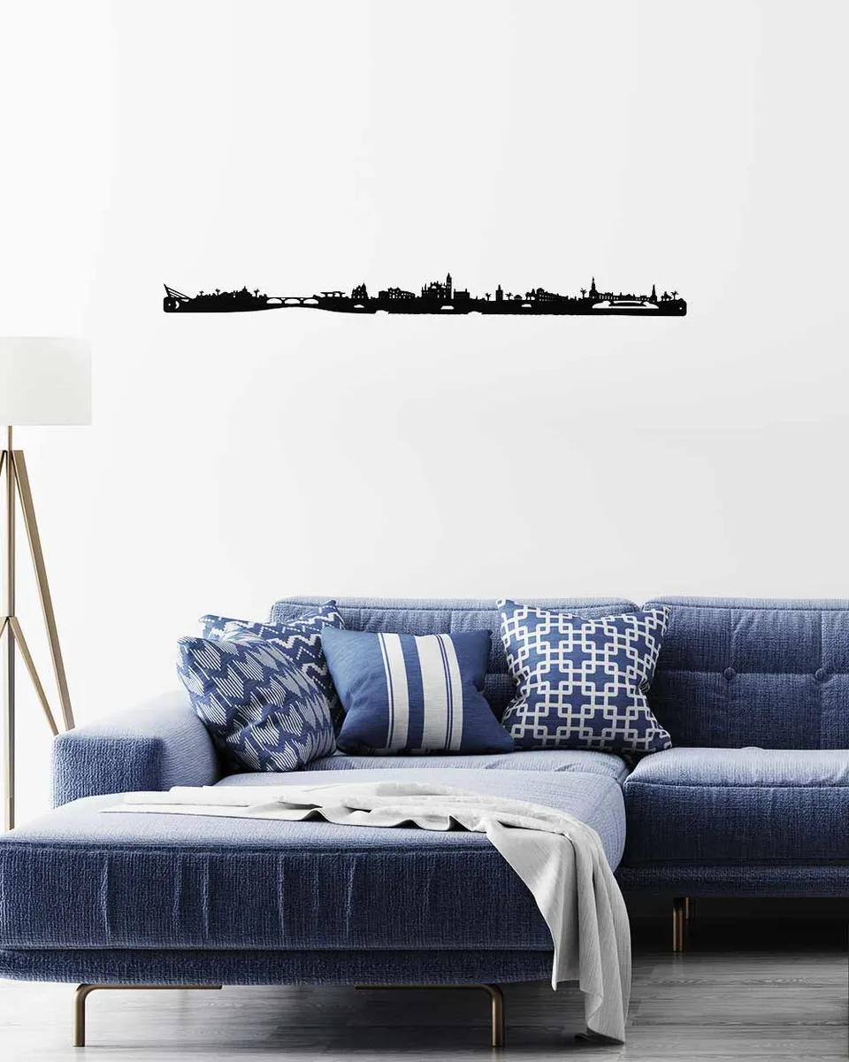 je-suis-art-skylines-monde-skyline-s-ville-silhouette-tableau-m-tal image 1