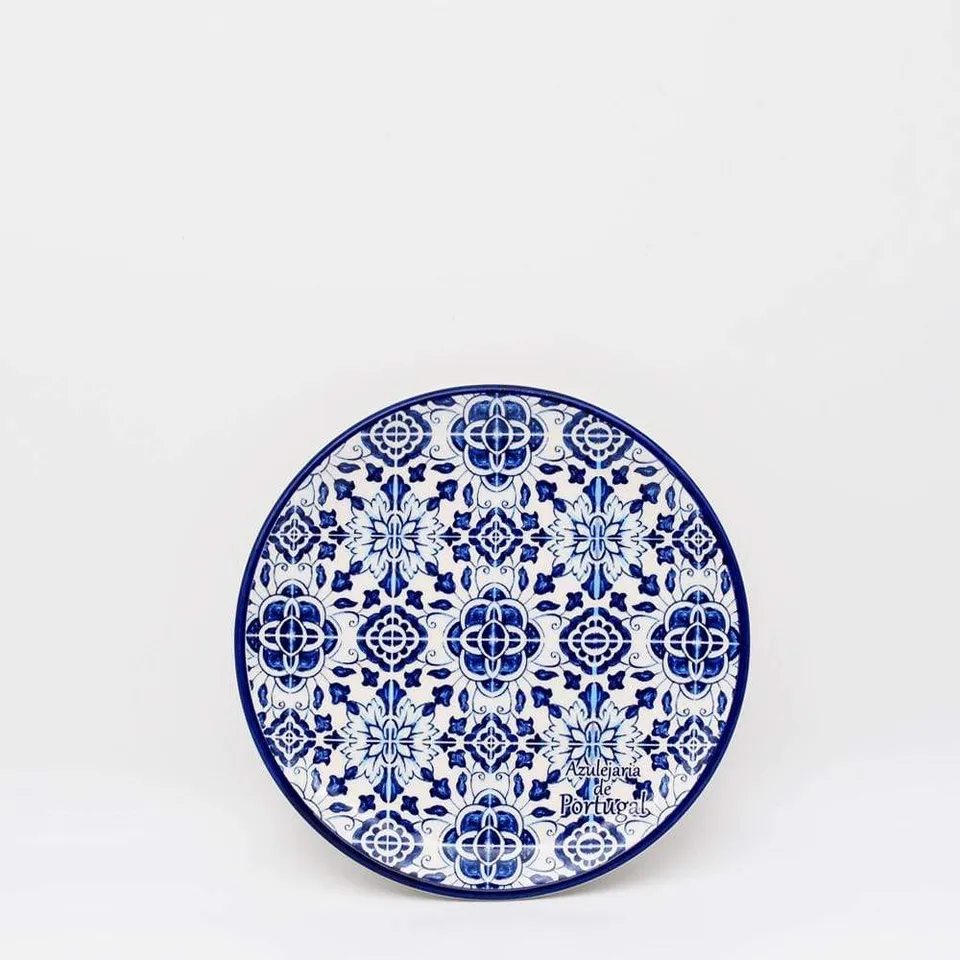 luisa-paix-o-tradicional-assiette-c-ramique-bleue-20-cm image 1