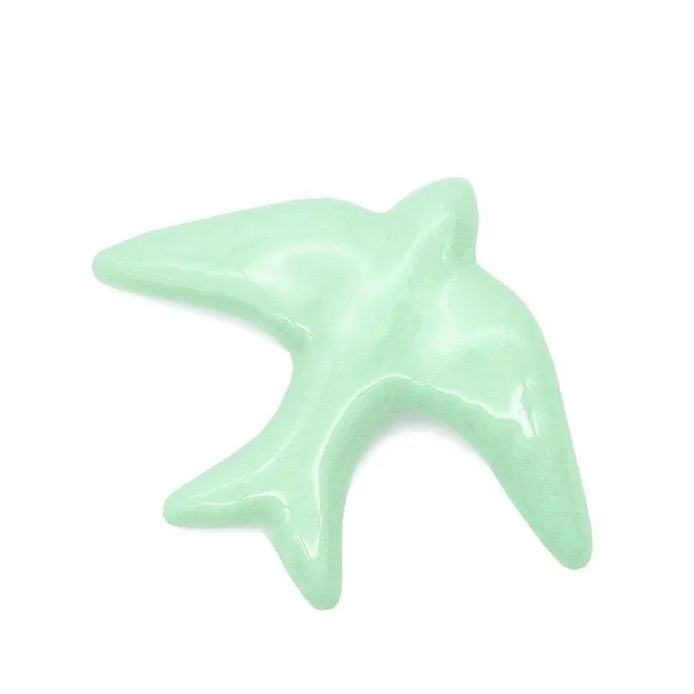 luisa-paix-o-hirondelle-hirondelle-en-c-ramique-verte-14-cm image 1