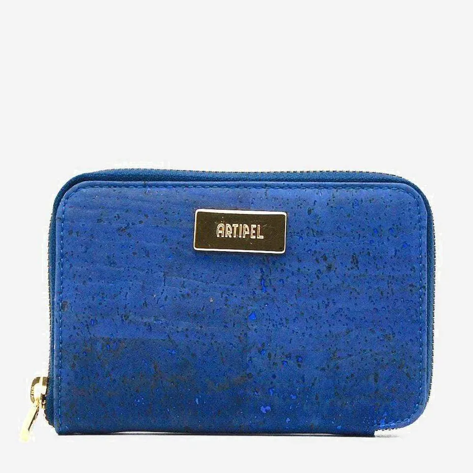 luisa-paix-o-accessoires-portefeuille-li-ge-bleu-14-cm-zip image 1