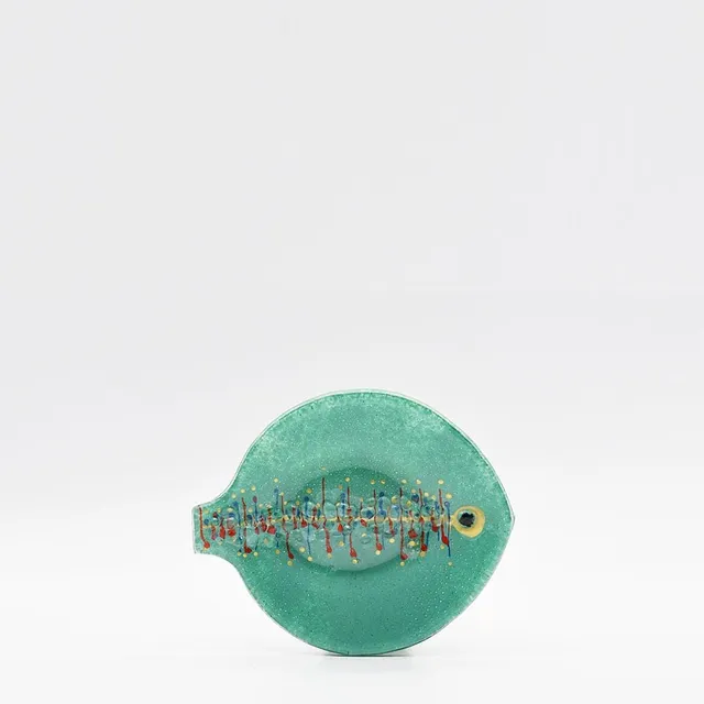 luisa-paix-o-marinha-grande-assiette-verre-14-cm-verte image 1