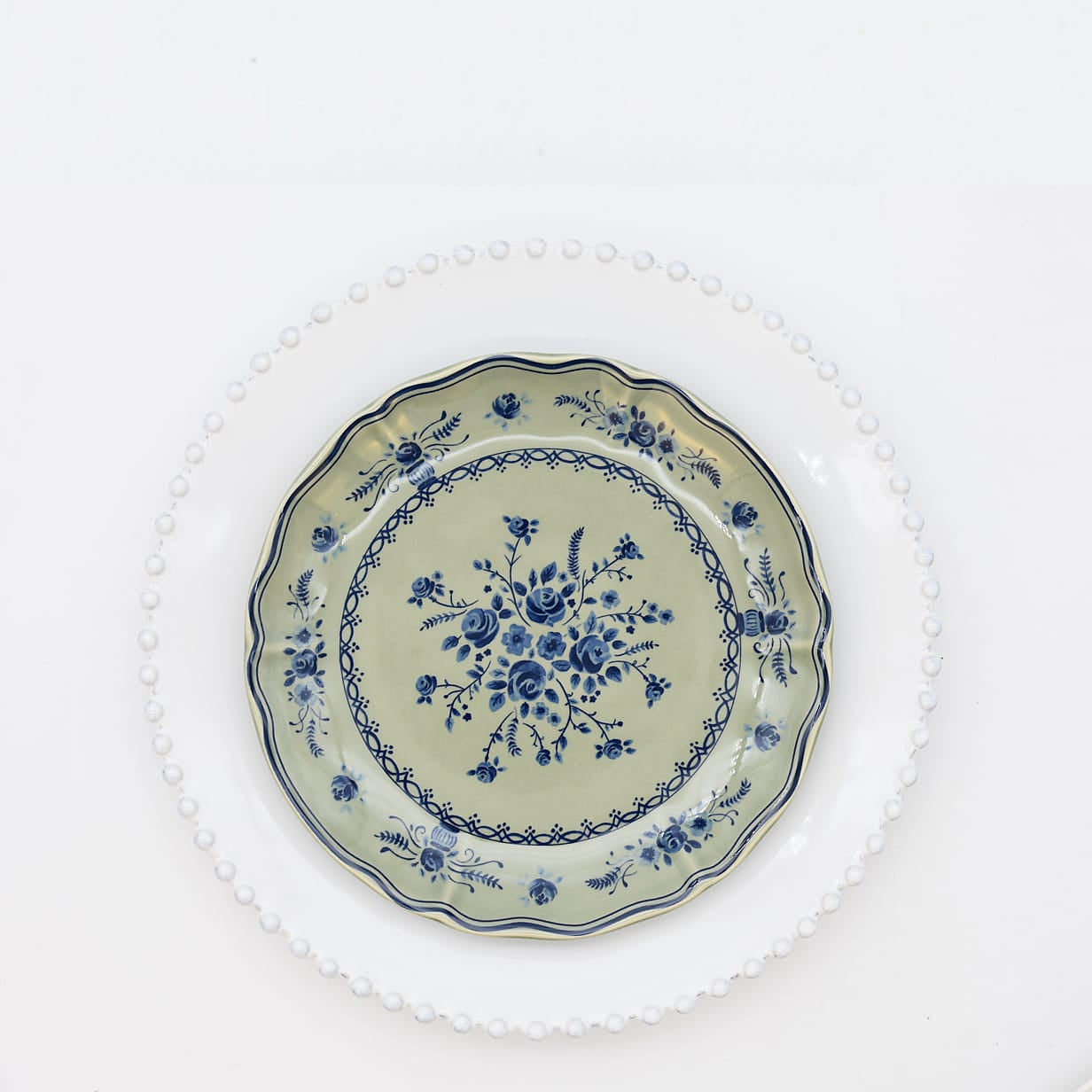 luisa-paix-o-pearl-vila-duo-assiettes-blanc-vert-21-cm image 1