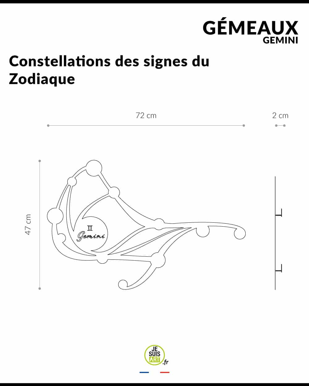 je-suis-art-signes-du-zodiaque-g-meaux-tableau-m-tal-noir image 4