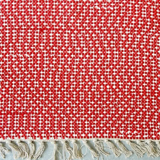 luisa-paix-o-tapis-coton-140x70-rouge-et-blanc-frang image 1