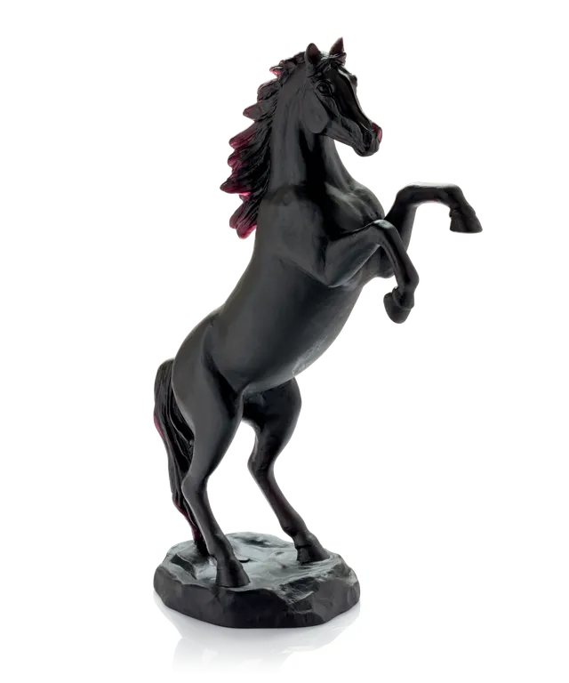 daum-cheval-fougueux-noir-sculpture-500-ex image 1