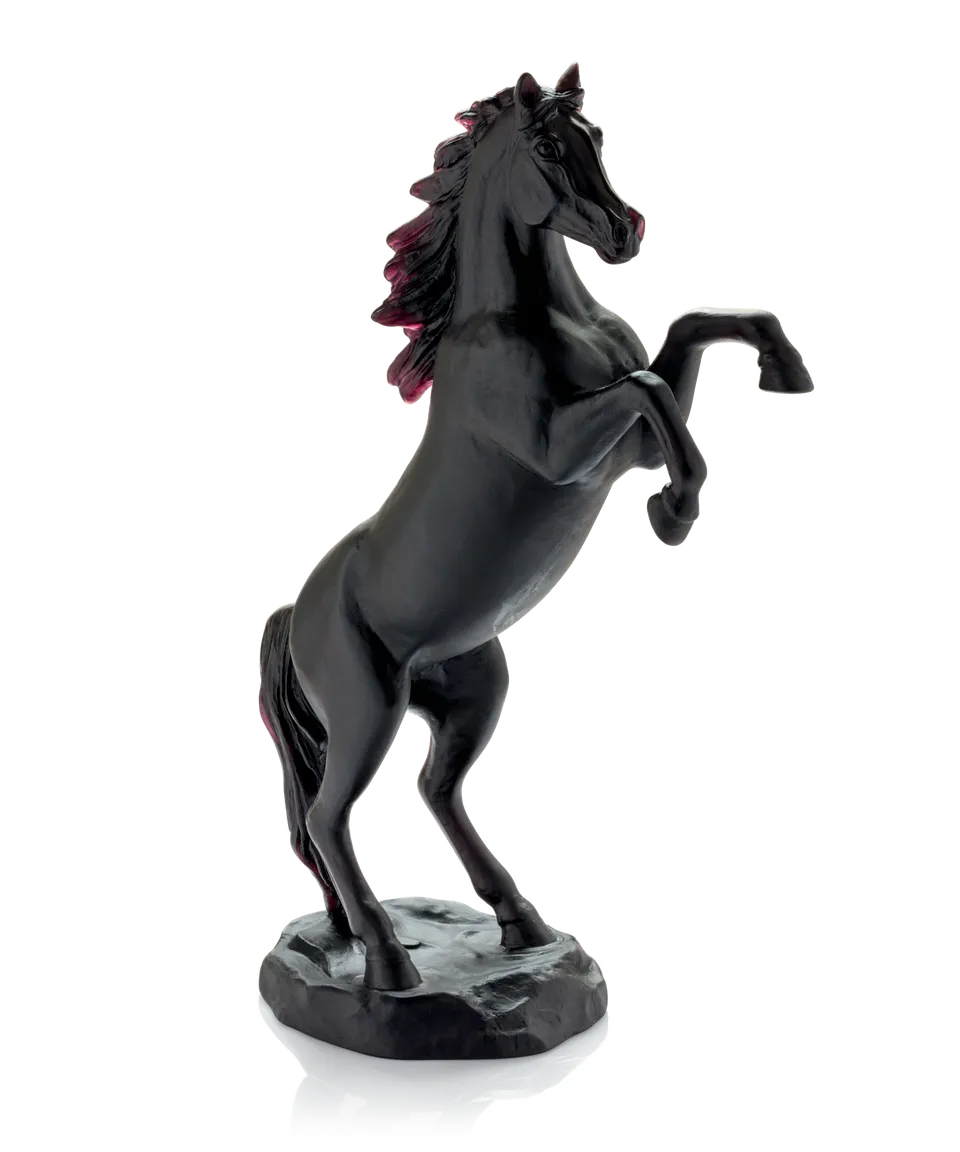 daum-cheval-fougueux-noir-sculpture-500-ex image 1