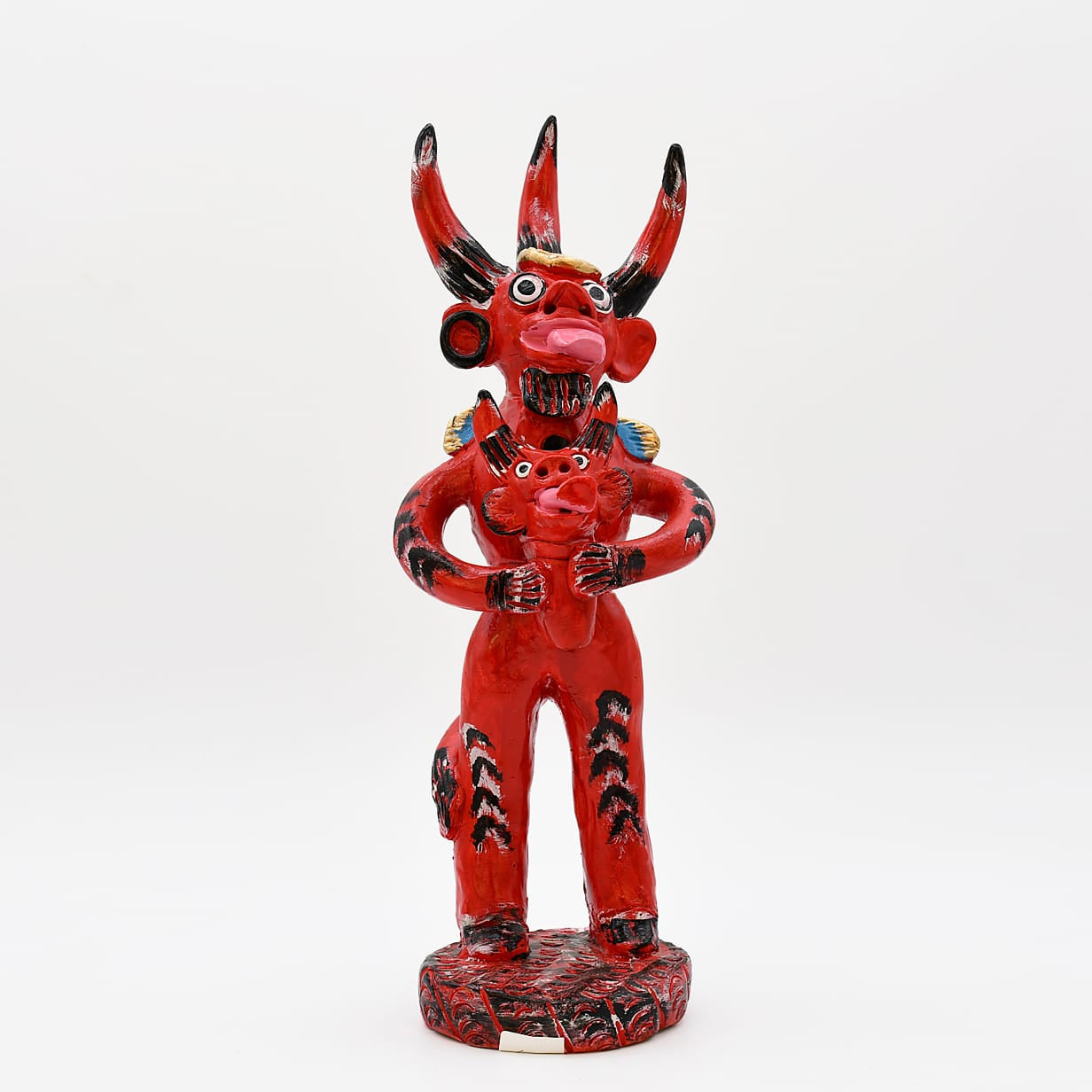 luisa-paix-o-diabo-de-tr-s-cornos-30cm-statuette-rouge image 1