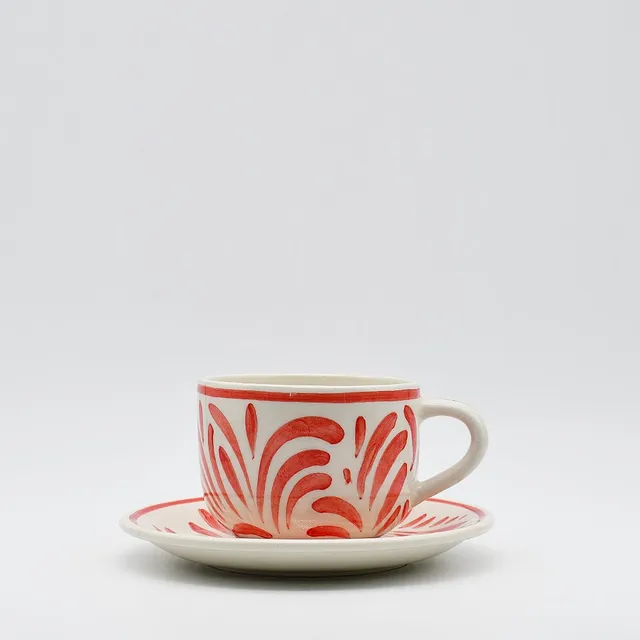 luisa-paix-o-andorinha-grande-tasse-sous-tasse-rouge image 1