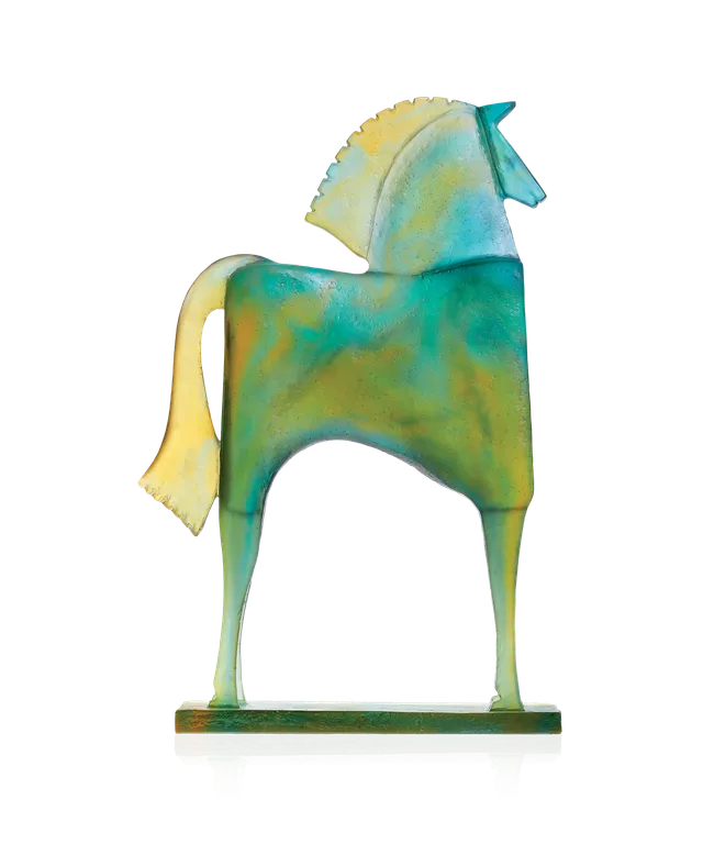daum-troya-de-carlos-mata-sculpture-cheval-275ex-cristal image 1