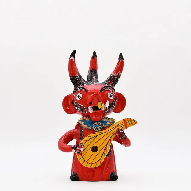 luisa-paix-o-diabo-com-guitarra-30cm-statuette-n-ud-bleu image 1