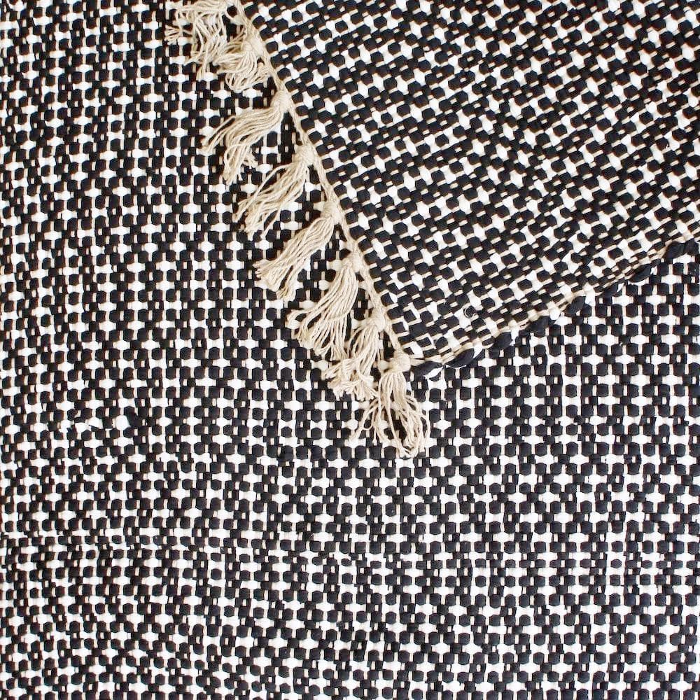 luisa-paix-o-tapis-coton-noir-beige-140x70 image 2