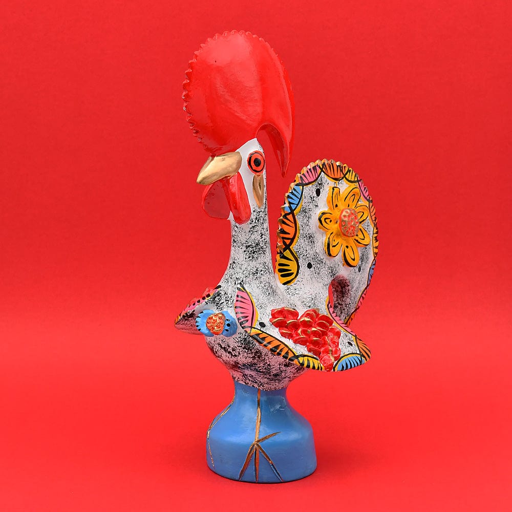 prazeres-c-ta-coq-de-barcelos-figurine-blanc-25-cm image 5