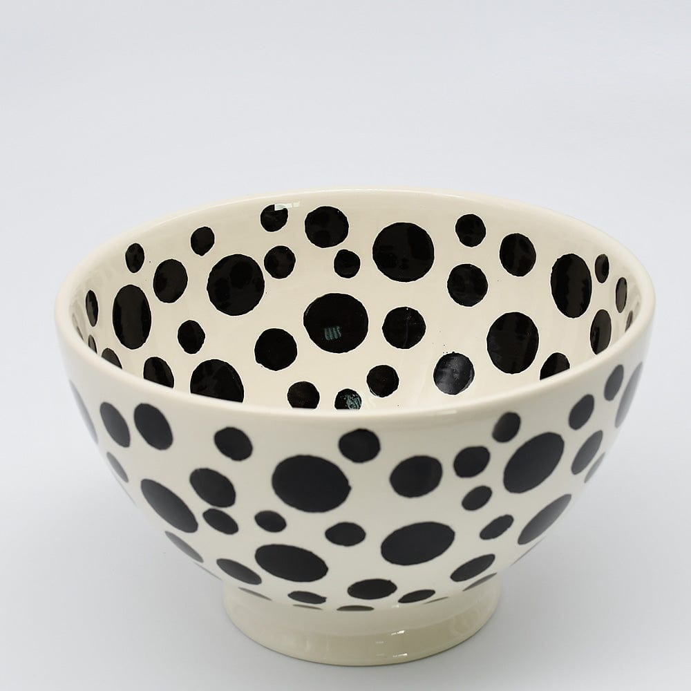 luisa-paix-o-vaisselle-saladier-pois-c-ramique-noir-20-cm image 2