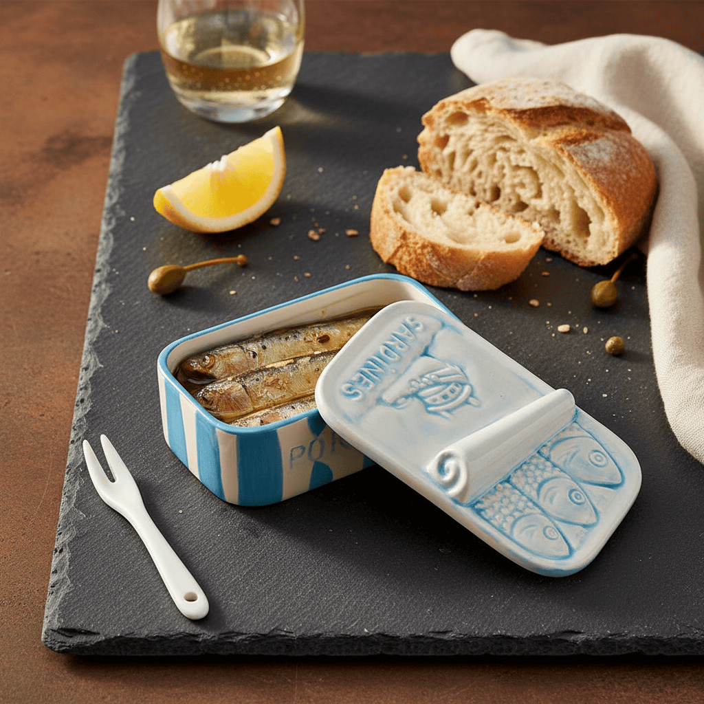luisa-paix-o-vaisselle-portugaise-bo-te-sardines-c-ramique-turquoise image 2